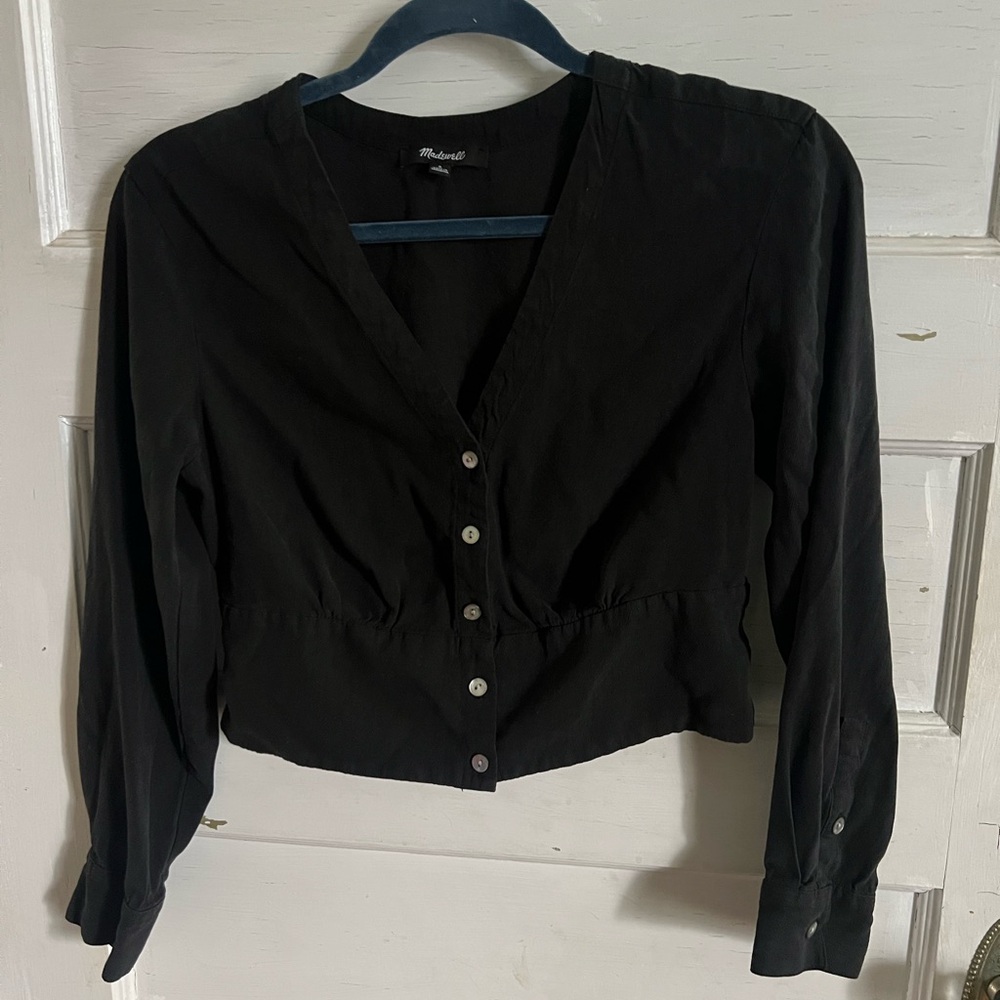 ☀️Madewell V-Neck Button-Front Shirt - Picture 3 of 6